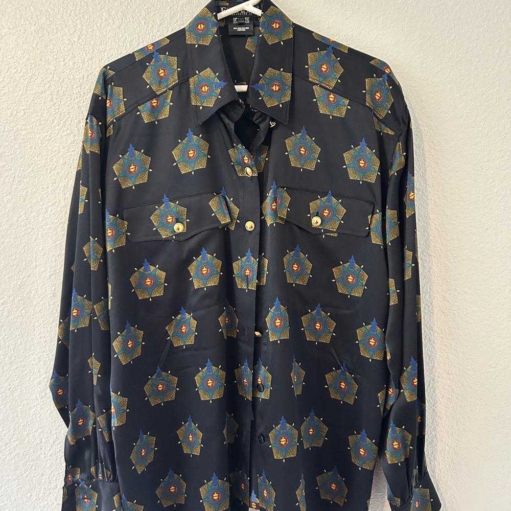Vintage Escada Silk Button Down Shirt